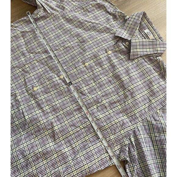 Peter Millar Mens Long Sleeve Button Up Cotton Plaid Shirt Medium - Picture 7 of 7